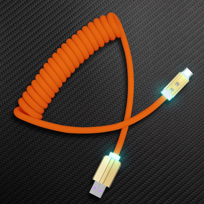 "Neon Chubby" Spring Charge Cable With Gold-plated Design - Image 8