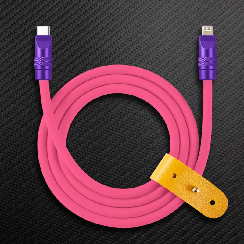 "TechnoGloss" 240W Reflective Shine Charge Cable (C+Lightning) - Image 33