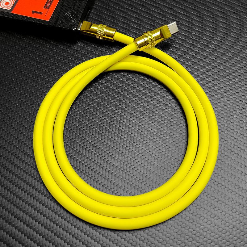 "TechnoGloss" 240W Reflective Shine Charge Cable (C+Lightning) - Image 4