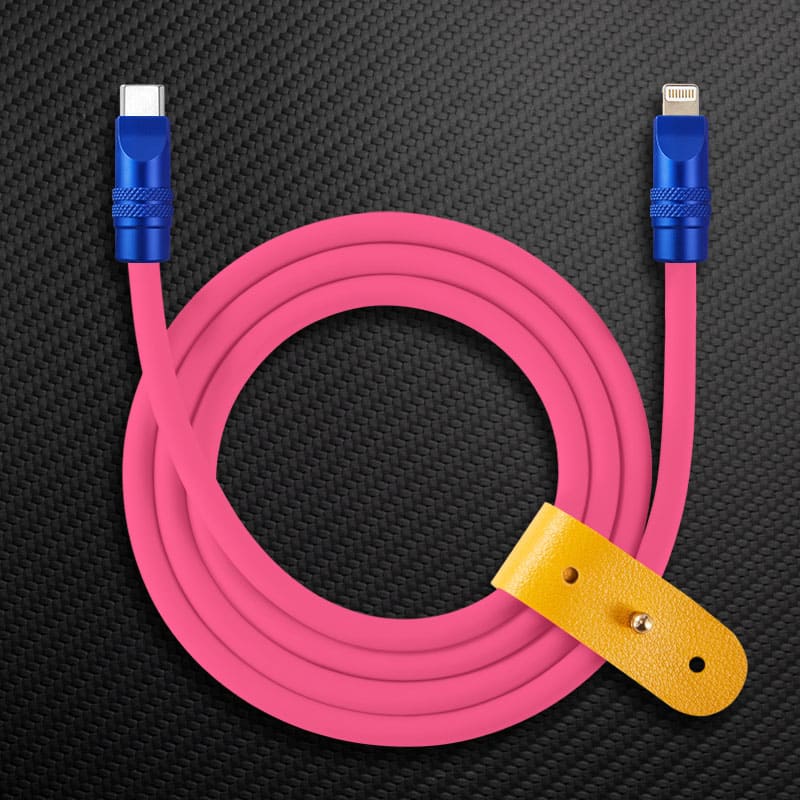 "TechnoGloss" 240W Reflective Shine Charge Cable (C+Lightning) - Image 43