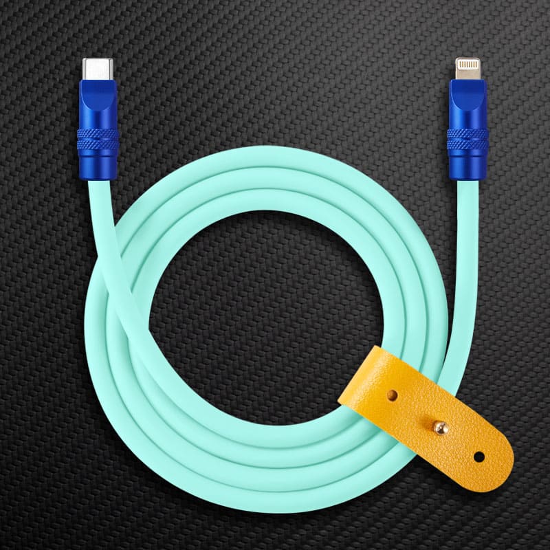 "TechnoGloss" 240W Reflective Shine Charge Cable (C+Lightning) - Image 44