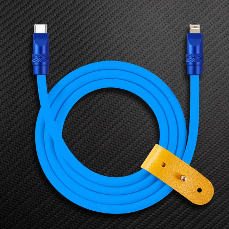 "TechnoGloss" 240W Reflective Shine Charge Cable (C+Lightning) - Image 46