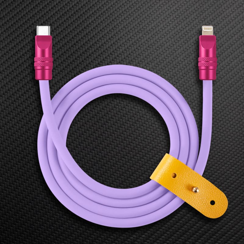"TechnoGloss" 240W Reflective Shine Charge Cable (C+Lightning) - Image 49