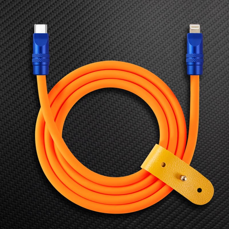 "TechnoGloss" 240W Reflective Shine Charge Cable (C+Lightning) - Image 50