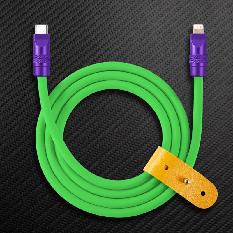 "TechnoGloss" 240W Reflective Shine Charge Cable (C+Lightning) - Image 51