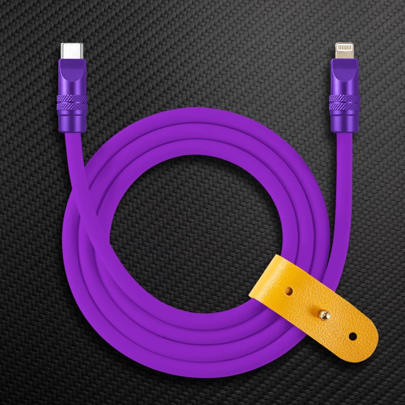 "TechnoGloss" 240W Reflective Shine Charge Cable (C+Lightning) - Image 52