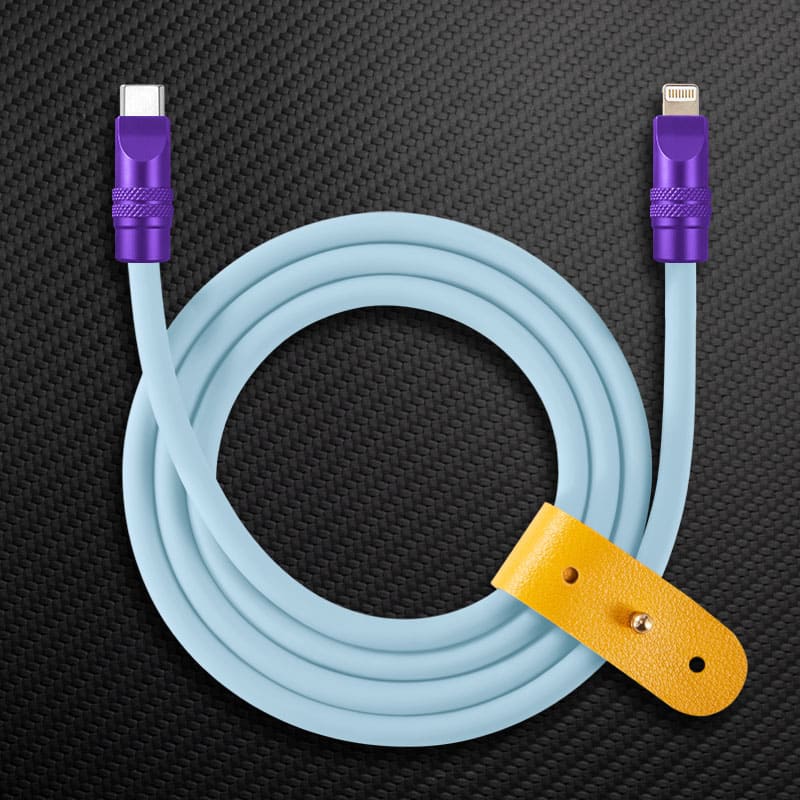 "TechnoGloss" 240W Reflective Shine Charge Cable (C+Lightning) - Image 56