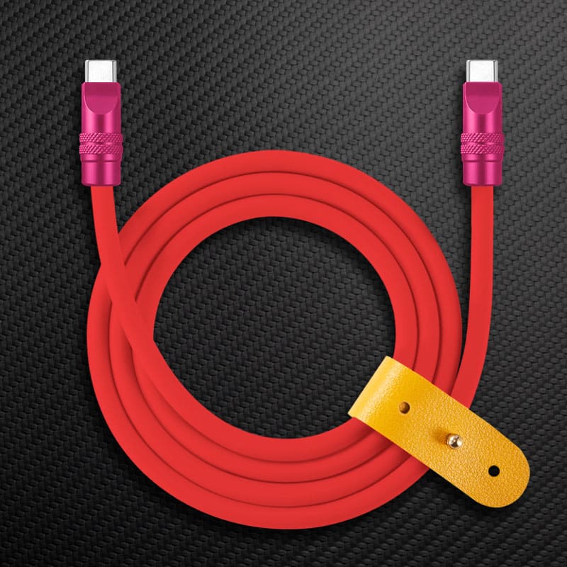 "TechnoGloss" 240W Reflective Shine Charge Cable (C+Lightning) - Image 7