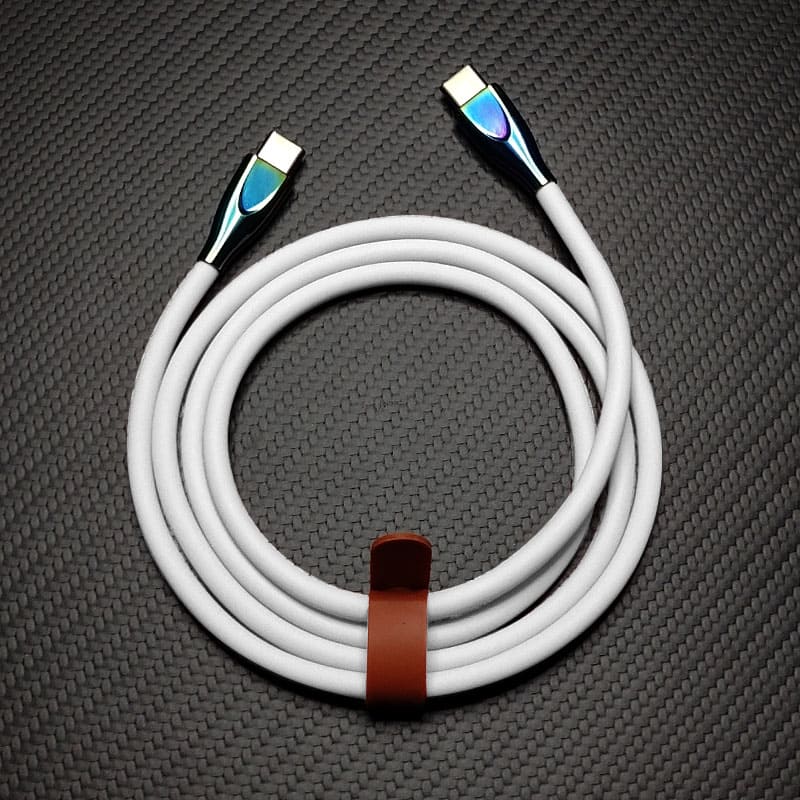 "Thin Chubby" 240W Liquid Silicone Charging Cable With Quenched Colored Connector - Image 17