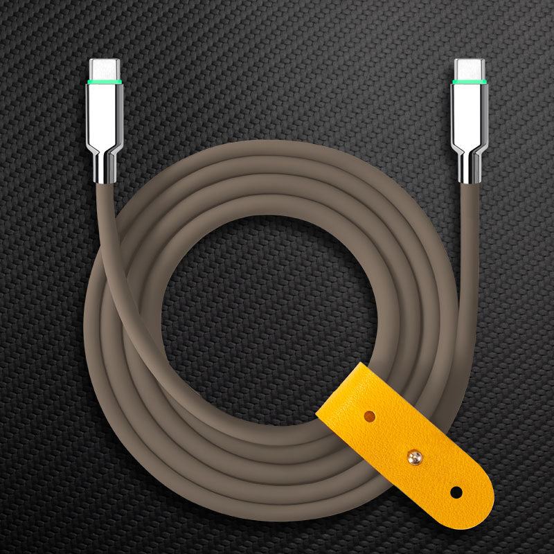 "Thin Chubby" 100W Smart Light Charging Cable With Mirrored & Frosted Connector - Image 11