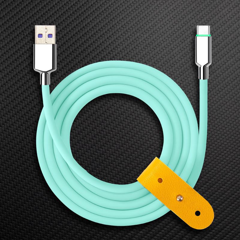 "Thin Chubby" 100W Smart Light Charging Cable With Mirrored & Frosted Connector - Image 14