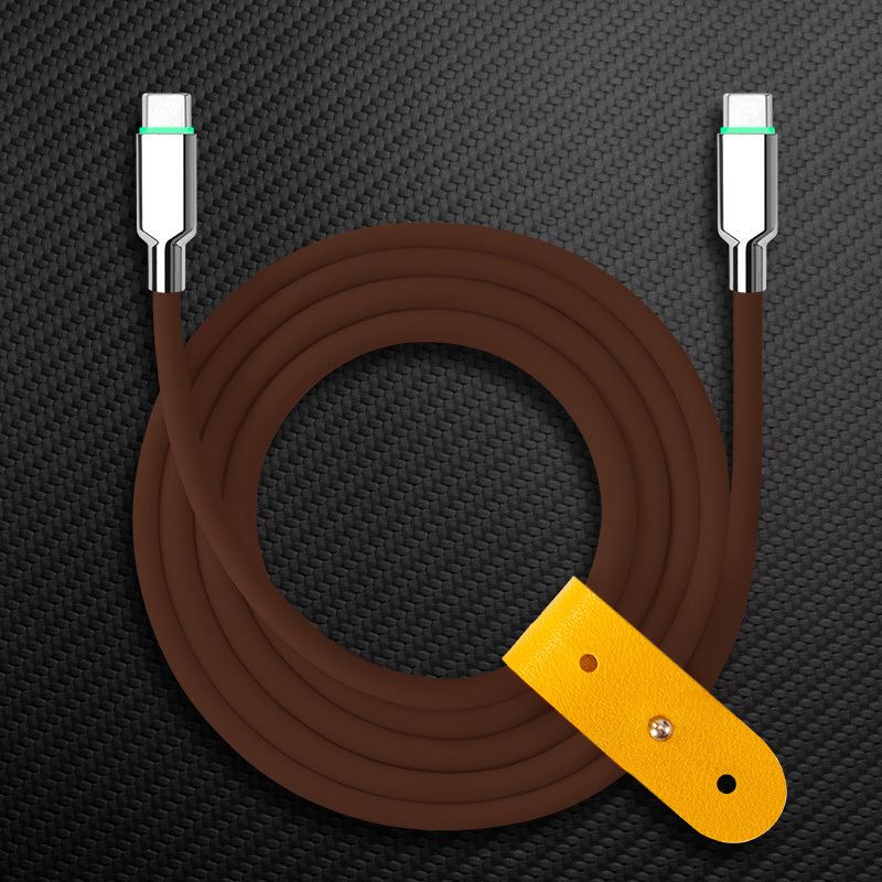 "Thin Chubby" 100W Smart Light Charging Cable With Mirrored & Frosted Connector - Image 23