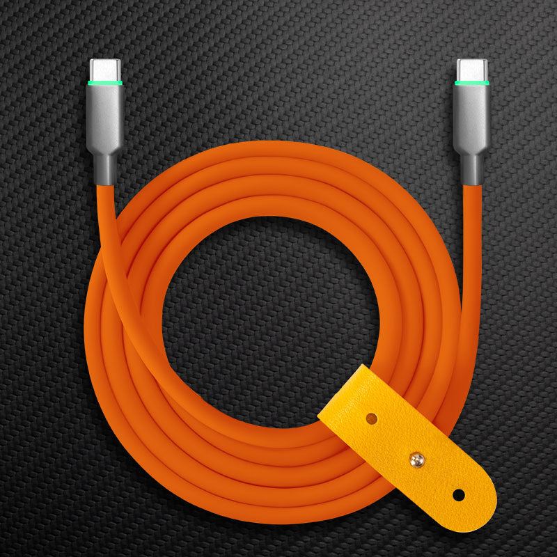 "Thin Chubby" 100W Smart Light Charging Cable With Mirrored & Frosted Connector - Image 27