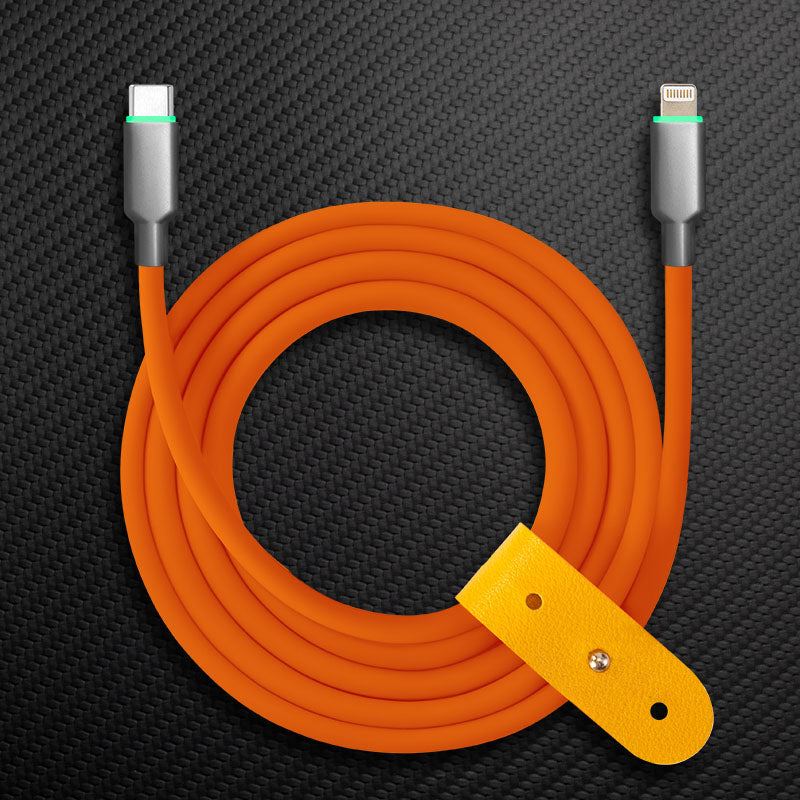 "Thin Chubby" 100W Smart Light Charging Cable With Mirrored & Frosted Connector - Image 29