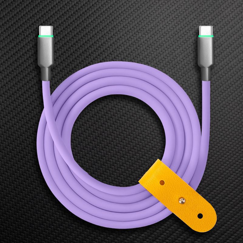 "Thin Chubby" 100W Smart Light Charging Cable With Mirrored & Frosted Connector - Image 31