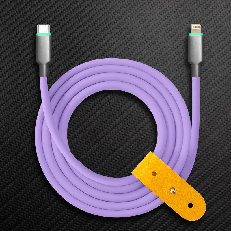 "Thin Chubby" 100W Smart Light Charging Cable With Mirrored & Frosted Connector - Image 33