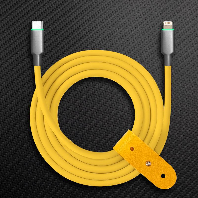 "Thin Chubby" 100W Smart Light Charging Cable With Mirrored & Frosted Connector - Image 41