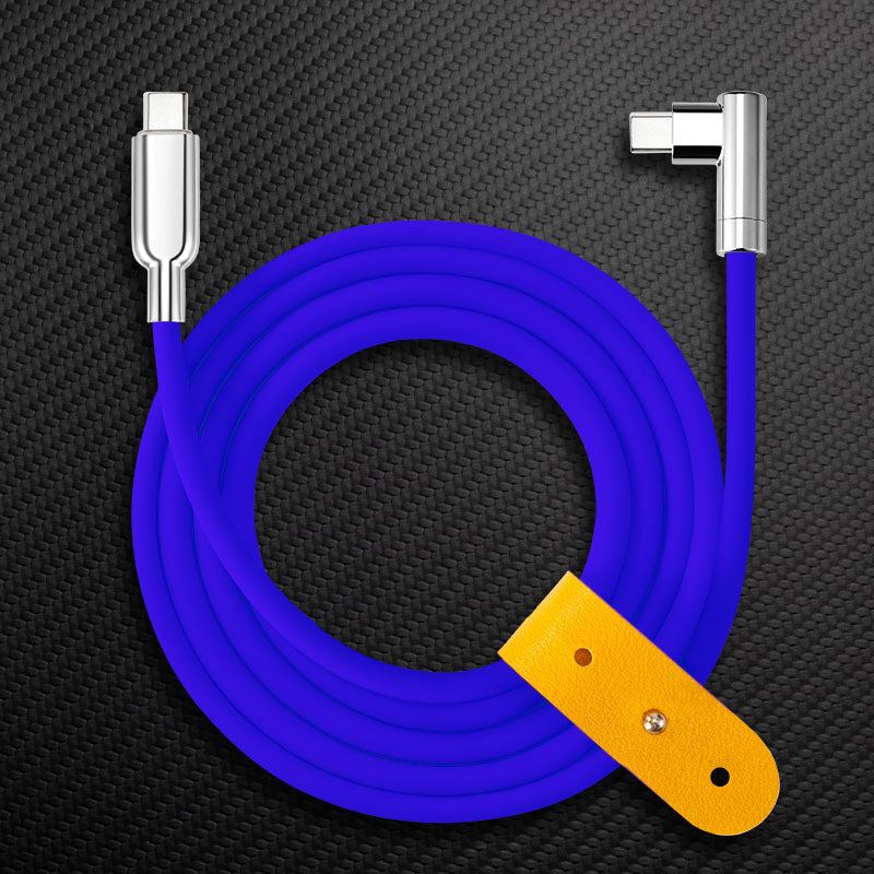 "Thin Chubby" 240W Charging Cable - 90° Elbow Design & Mirrored Connector - Image 10
