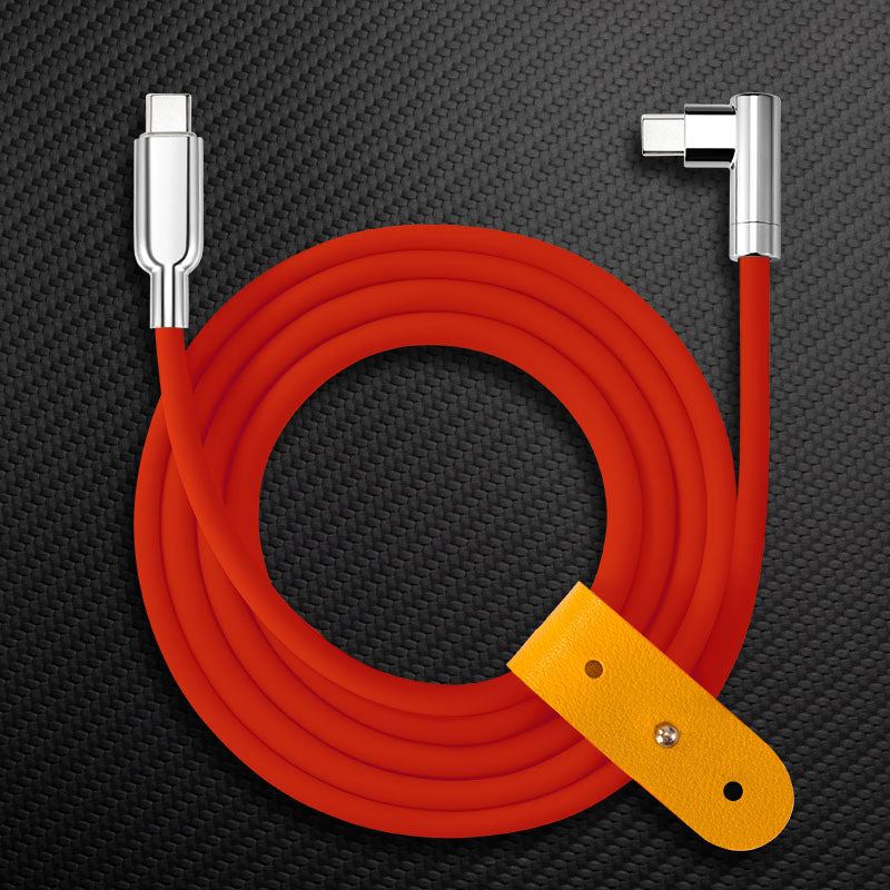 "Thin Chubby" 240W Charging Cable - 90° Elbow Design & Mirrored Connector - Image 11