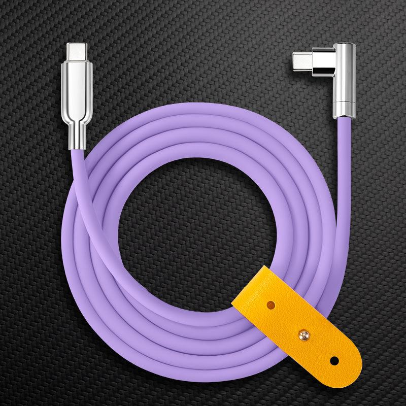 "Thin Chubby" 240W Charging Cable - 90° Elbow Design & Mirrored Connector - Image 13