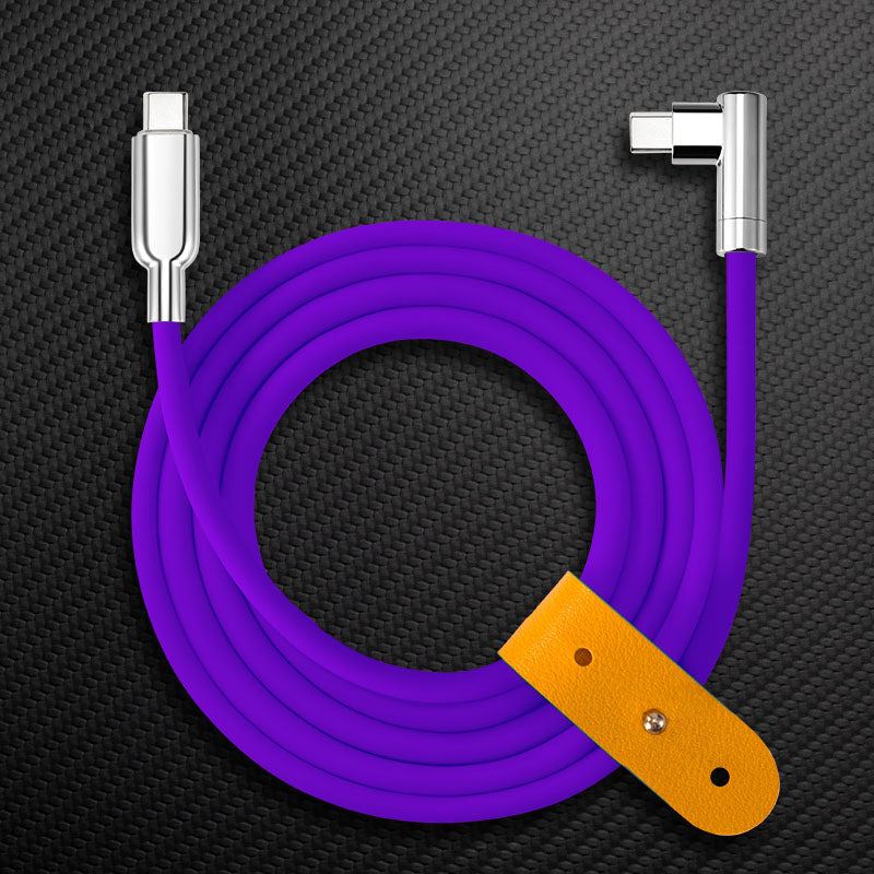 "Thin Chubby" 240W Charging Cable - 90° Elbow Design & Mirrored Connector - Image 14