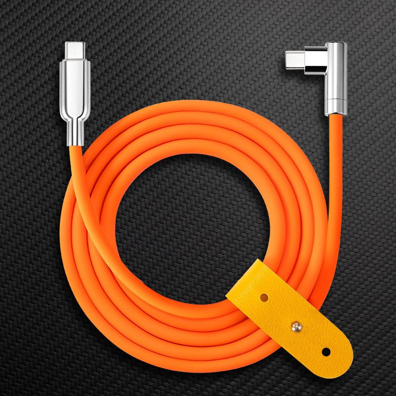 "Thin Chubby" 240W Charging Cable - 90° Elbow Design & Mirrored Connector - Image 7
