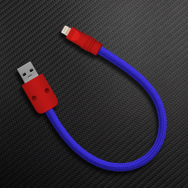 Ultra-Soft Braided 240W Color-Blocked Short Charging Cable - Image 10