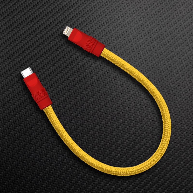 Ultra-Soft Braided 240W Color-Blocked Short Charging Cable - Image 12