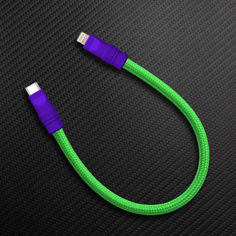 Ultra-Soft Braided 240W Color-Blocked Short Charging Cable - Image 16