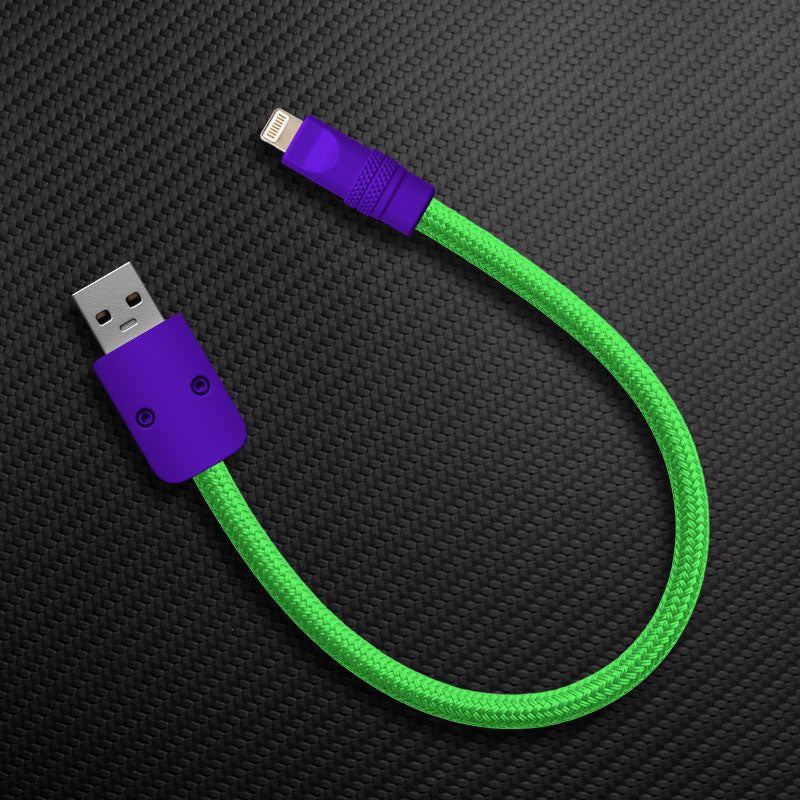 Ultra-Soft Braided 240W Color-Blocked Short Charging Cable - Image 18