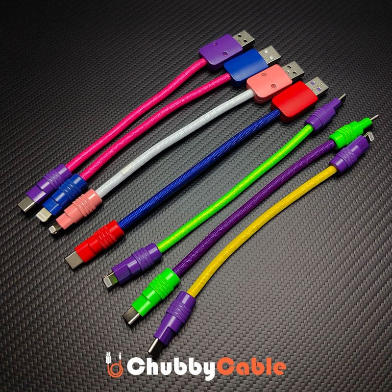 Ultra-Soft Braided 240W Color-Blocked Short Charging Cable - Image 2