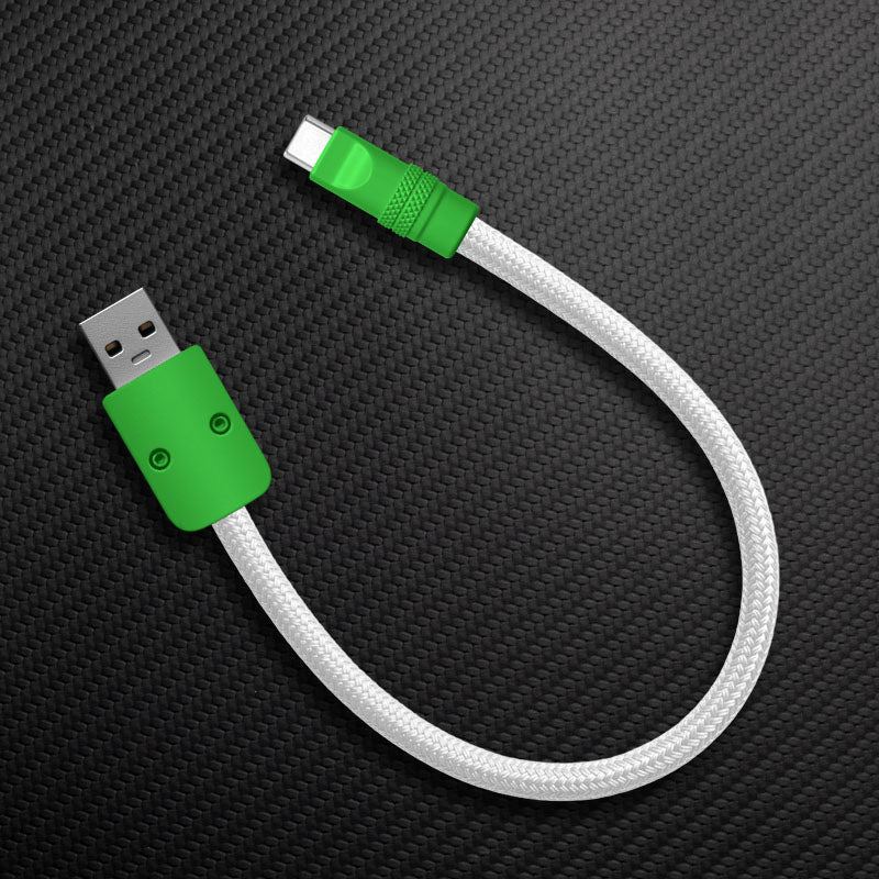 Ultra-Soft Braided 240W Color-Blocked Short Charging Cable - Image 25