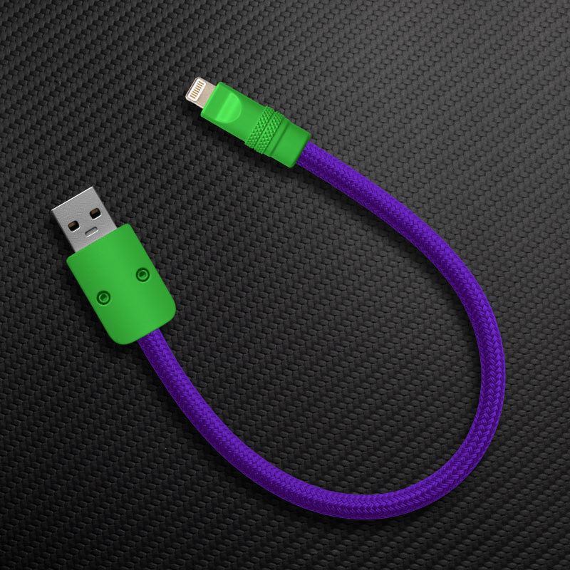 Ultra-Soft Braided 240W Color-Blocked Short Charging Cable - Image 34