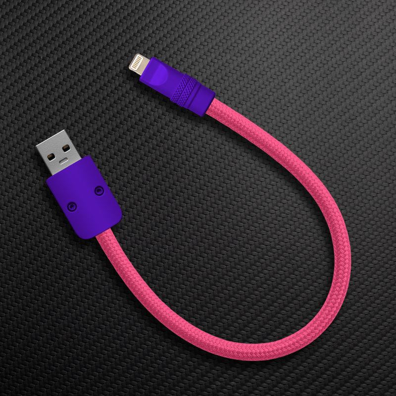 Ultra-Soft Braided 240W Color-Blocked Short Charging Cable - Image 38