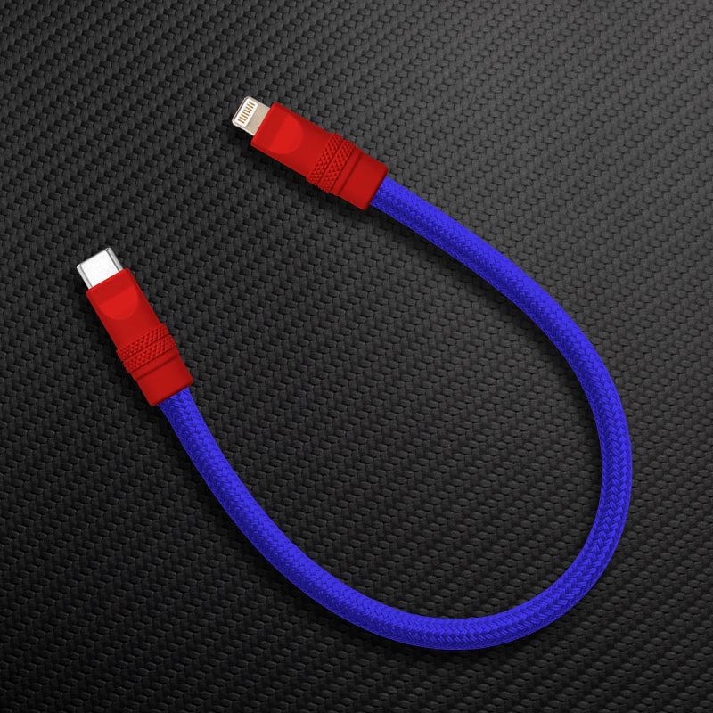 Ultra-Soft Braided 240W Color-Blocked Short Charging Cable - Image 8